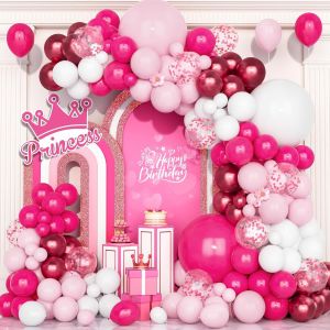 AYUHR-Ballon Violet Blanc, 123pcs Kit Arche Guirlande Ballon Violet Clair Foncé Mat Métallique Confettis Argent pour Femmes Filles Fêtes d'Anniversaire Baby Shower Baptême Mariage Bébé Douche Décor - Neuf