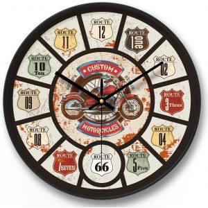 Horloge murale vintage de 30,5 cm avec chiffres - Horloge murale r&eacute;tro silencieuse pour salon, chambre &agrave; coucher, bureau, d&eacute;coration d'int&eacute;rieur - Neuf