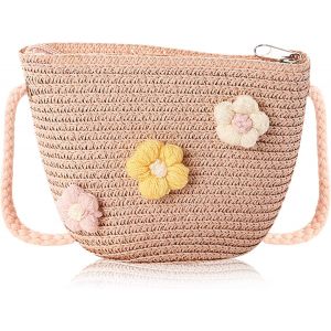 RFCBC-Sac en Paille Femme, Pochette en Paille pour Femme, Sacs D'été en Paille pour Femmes, Sac à Main en Paille pour Femme, pour Plage, Voyage et Vacances - Neuf