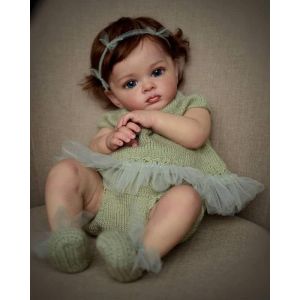 R&eacute;aliste Bebe Reborn Fille, 2022 Nouveau 24 Pouces 60cm Bebe Reborn Nouveau-N&eacute; Silicone Souple Reborn Baby Dolls Gar&ccedil;on Fille Jouets R&eacute;aliste B&eacute;b&eacute; Reborn Cadeau De No&euml;l Jouets,58cm. - Neuf