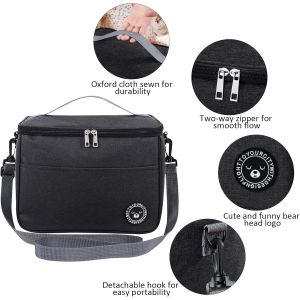 Tzf-Sac Lunch 13l, Sac Isotherme Repas, Sac Repas, Lunch Box Isotherme, Portable Glaciere Repas Travail, Sacs Isothermes, Glaciere Souple Isotherme, Sac Lunch Box Pour École, Bureau, Pique-Nique,Trav - Neuf