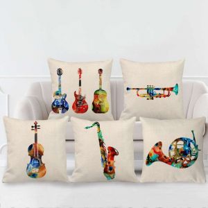 Ensemble De 5 45 * 45cm K-Style De Coton Et Lin, Housse De Coussin Canape, Decoration De La Maison Decorative Taies D'oreiller Classique Housse De Coussin Pour La Maison Salle De Sejour Chambre A Coucher Lit - Neuf