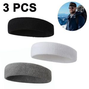 Bandeaux Anti-Transpiration Pour Hommes Et Femmes - Lot De 3 Bandeaux &Eacute;l&eacute;gants En Coton &Eacute;ponge Pour L'entra&icirc;nement Et Le Quotidien - Neuf