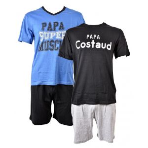 Pyjama Court Coton Musc Pack De 2 - Neuf