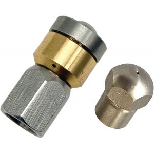 ASFASFq-M&M SMARTEK Lot de 2 buses de nettoyage de canalisations 1/8" rigides rotatives pour tuyau de nettoyage de tuyaux Kärcher WAP Alto etc. - Neuf