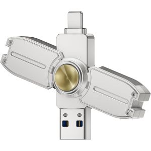Cle USB pour iPhone 256 Go avec Design toupie,Clé USB pour iphone pour Le Stockage Mobile et l`Usage Antistress,Memoire Externe pour iOS/Android/PC/Mac/Tablette - Neuf
