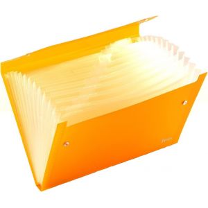 ERYI-Classeur A4 À 13 Soufflets Avec Fermeture Portefeuille À Clous Orange - Neuf
