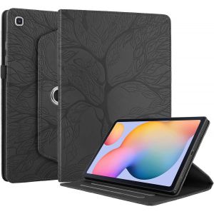 Coque pour Samsung Galaxy Tab S6 Lite 10.4 Pouces 2024/2022/2020 &Eacute;tui Support Rotatif &agrave; 360 Degr&eacute;s PU Cuir Housse de Protection avec Porte-Pencil pour Galaxy Tab S6 Lite Noir - Neuf