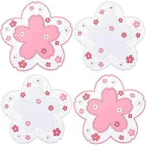 Sakura Pvc Coaster Cherry Blossom Cup Coaster Sous-Verre Isolant Antidérapant Pour Bière,Café - Neuf