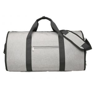 Sac de voyage gris avec compartiment &agrave; chaussures, format cabine - Neuf