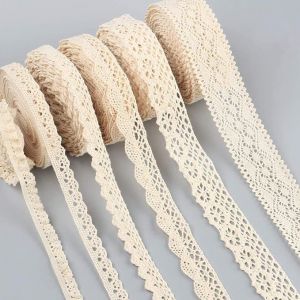 Ruban dentelle vintage 30 m coton, ruban dentelle décoratif, ruban dentelle, ruban cadeau pour mariage, décoration DIY ¿Beige - Neuf