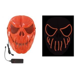 P'tit Clown Re15003 - Masque Lumineux Citrouille Terrifiante À Led - Neuf