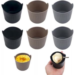 6 Pi&egrave;ces Moule Silicone Air Fryer,Moule Air Fryer Plat pour Air Fryer,Plat Silicone Air Fryer,Accessoires Air Fryer Cuit Oeuf Micro Onde Moule for Air Fryer - Neuf