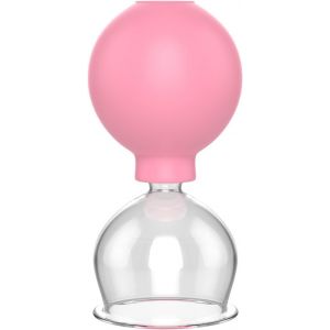 Ventouses En Verre Avec Balle D'aspiration En Silicone 52 Mm - T&ecirc;tes De Ventouses Sans Feu - Pour Lutter Contre Les Tensions Et La Cellulite - Neuf