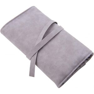 &Eacute;tui &Agrave; Roulettes Pour Pinceau De Maquillage Porte-Pochette 14 Poches Sac &Agrave; Cosm&eacute;tiques Organisateur De Pinceau De Maquillage Portable Avec Sangle De Ceinture Pour Cadeau De Voyage Pinceaux (Gris) - Neuf