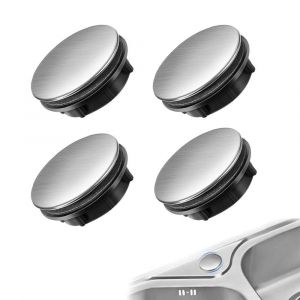 Lot De 4 Cache-Trous Pour Évier De Cuisine En Acier Inoxydable Pour Salle De Bain Et Cuisine - Neuf