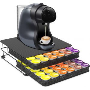 Cmws-Tiroir À Capsules Dolce Gusto 84 Pcs, Support Porte Dosette/Capsules De Café, Distributeur Capsule De Café À 2 Tiroirs, Capsules De Grande Capacité Avec Surface Anti-Vibration - Neuf