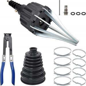 MEVRONISSHOP-carteur de manchettes d'essieu &agrave; air comprim&eacute; - Outil de montage - C&ocirc;ne de montage - 20-120 mm - Avec soufflet universel - Soufflet d'essieu et collier de serrage et pince - Noir - Neuf