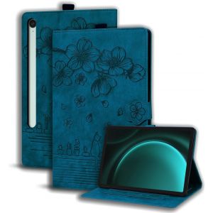 Coque Pour Samsung Galaxy Tab S10 Fe 10.9"" 2025 Sm-X520/X526/X526b/Galaxy S9 Fe 10.9"" Sm-X510/X516b Housse Étui De Protection Avec Support Fonction Étui À Rabat Avec Porte-Pencil Bleu Royal - Neuf