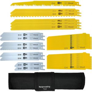 36 Lames de Scie Alternatives Lame de Taille pour Scies à Bois Métal Plastique. Ensemble de Lames Compatible avec Bosch Makita Milwaukee Porter-Cable Ryobi Ridgid - Neuf