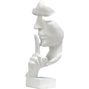 Sculpture d&eacute;corative,moderne,minimaliste,sculpture abstraite,artisanat,d&eacute;coration de salon,armoire &agrave; vin,chambre &agrave; coucher,d&eacute;coration de bureau (blanc) - Neuf