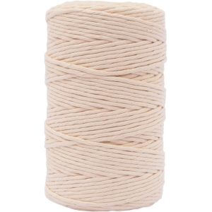 KALANKA-Vaessen Creative Corde Macramé - Naturel - 3 mm x 100 m - 100% Coton - Beige - Fil pour Bracelets Brésiliens, Suspension pour Plantes, Crochet, Rideaux, Attrape-Rêve et Décorations - Neuf