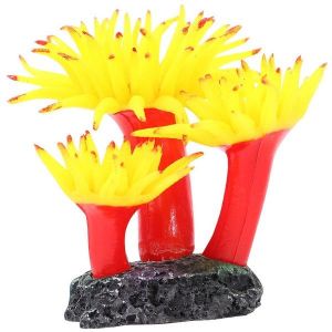 Décoration D'aquarium En Résine Vibrante Avec Anémone - Décoration De Noël Réaliste Pour Aquariums D'eau Douce Et D'eau Salée - Neuf