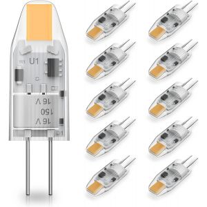 G4 Lampe Led 2w, Ac/Dc 12v Led G4 Mini Ampoule De Remplacement Pour Halog&egrave;ne 20w, Blanc Froid 6000k, Ampoules Led Non Dimmable, Pas De Scintillement Ampoules Paquet De 10 - Neuf