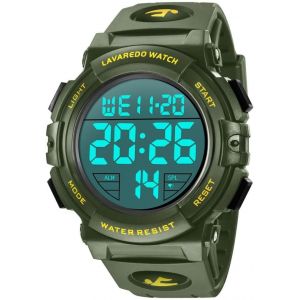 Montre Num&eacute;rique Pour Homme Montres Militaires De Sport 5atm Chronographe Ext&eacute;rieur &Eacute;tanche Montres Militaires Pour Hommes Avec &Eacute;clairage Arri&egrave;re Led/Alarme/Date.[J83] - Neuf