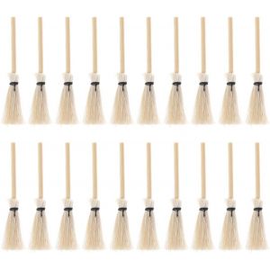 SJZG-Lot De 20 Mini Balais Miniatures En Paille Pour Maison De Poupée Mini Balais De Sorcière En Paille À Suspendre Pour Halloween Décoration Maison De Poupée Miniature Balai Miniature Modèle - Neuf
