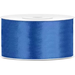 Ruban De Satin Bleu Roi - 25 M De Long - Largeur: 38 Mm - Ruban D&eacute;coratif - Grand Ruban De Satin Bleu Roi - Neuf