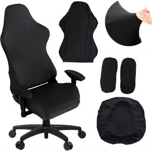 Ulteronixshop-housse chaise gaming - housse fauteuil bureau 4pi&egrave;ces/ensemble housse fauteuil gamer avec housses d'accoudoirs/couvertures de dossier de chaise/housse de si&egrave;ge de chaise, gaming chair c - Neuf