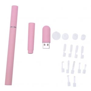 Endoscope magnetique sans fil 3 MP 3 mm 6 LED pour nettoyage et elimination du cerumen, rose - Neuf