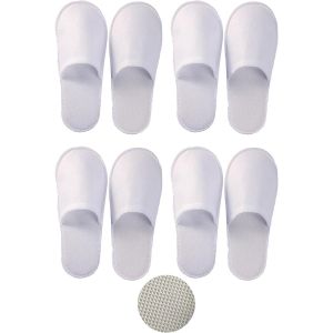 Kalanka-Chaussons Invités,Chaussons Invités Pour Hommes Et Femmes, Chaussons Jetables En Coton Épais, Chaussons Hotel De Qualité Supérieure, Pantoufles Intérieur Lavables Et Antidérapants,4 Paires - Neuf