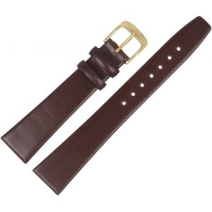 Kal-Bracelet De Montre Cuir 14 Mm Marron ¿ Cuir De Vachette Accessoires Inclus ¿ Bracelet De Rechange, Boucle Or ¿ 7101431000220 - Neuf
