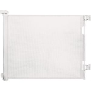 Barrière De Sécurité Rétractable Pour Bébé Et Animaux Chiens, Extensible De 0-180cm, Porte De Sécurité Pour Escaliers, Couloirs Et Portes ¿ Utilisation Intérieure Et Extérieure Blanc - Neuf