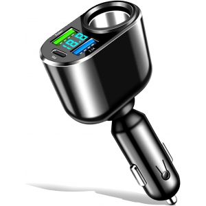 JGD-Chargeur Voiture 186W &iquest; Multiprise 90W, Charge Rapide 66W USB-C PD 30W, Adaptateur avec 2 Ports USB 3.1A pour iPhone 16/15/14/13/12, iPad, Samsung Galaxy S23/S22 - Neuf