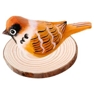 Ornements D'oiseaux En Bois De Style Nordique, Sculpture &Agrave; La Main Bois, D&eacute;coration Artistique D'oiseau, Artisanat D'animaux Miniatures, Cadeaux Pour Enfants, D - Neuf