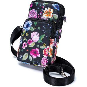 Pochette Telephone Portable En Nylon 6,7 Pouces Femme,Petit Sac Bandouliere Femme Mini avec Sangle,Bandoulière Amovible pour Voyage Tous Les Jours - Neuf