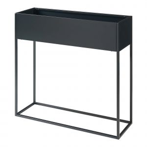 Porte-Plantes Style Intemportel Support Sur&eacute;lev&eacute; 80 X 80 X 25 Cm Noir Helloshop26 03_0010362 - Neuf