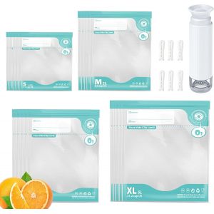 Ensemble de Scelleur Sous Vide Manuelle, Machine sous Vide Alimentaire, Avec 6 Clips Et 10 Sacs Sous Vide s, Pour La Cuisson Sous Vide Et La Conservation Des Vacuum fresh bag - Neuf