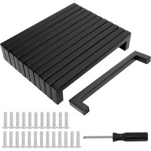 YUJTG-12pcs Poignée Meuble Cuisine, Poignee de Meuble Noir Cuisine Entraxe 160mm,Poignet de Porte Cuisine Meuble Acier Inoxydable, Poignées pour Placards Poignet Meuble Cuisine - Neuf