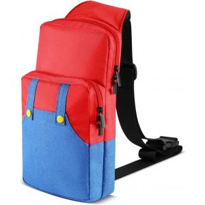 TNP Sacoche de Transport Compatible avec Nintendo Switch,OLED,Lite-Sac &agrave; Bandouli&egrave;re pour Accessoires,Console,Joy-Con,Bloc d'Alimentation et Chargeur Dock-Super - Neuf