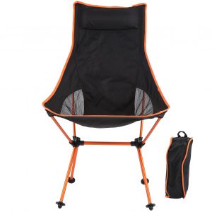 Chaise Pliante, Portable Et Legere, Ideale Pour Le Camping, La Peche, Le Pique-Nique, Le Salon, Orange - Neuf