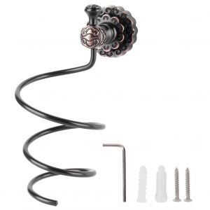 HJLIAN Support mural pour seche-cheveux en cuivre a faible teneur en plomb, etagere doree pour seche-cheveux - Neuf