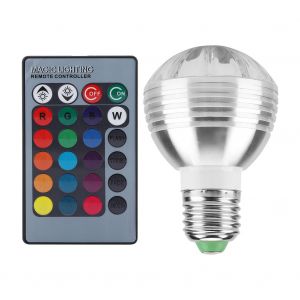 HJLIAN Ampoule LED RGB E27 5 W AC85-265 V, lampes colorees pour eclairage de maison, de couloir, de bar - Neuf