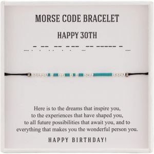 Cadeaux De 30e Anniversaire Pour Elle, Bracelets « Happy 30th » En Argent Sterling, Mes Secret, Bijoux D'anniversaire Pour Femme, Cadeau D'amitié (0607b005), Résine - Neuf