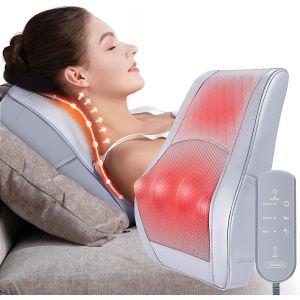 Masseur Cervical Avec Coussin Chauffant, Massage Dos Et Cou, Soulage Douleurs Musculaires Cou, &Eacute;paules, Dos, Jambes Et Pieds, Id&eacute;al Cadeaux Pour Homme/Meres/Pere/Grand Mere - Neuf