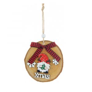 2pcs Pouvez Diy &Eacute;crire Et De Donner Des Cadeaux, Des D&eacute;corations De No&euml;l Du Journal Puce D&eacute;corations D'arbre De No&euml;l En Bois Pendentif(Style 1) - Neuf