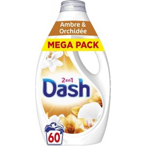 KGABERY-2En1 Lessive Liquide Ambre&Orchidée,60 Lavages,3 Semaines De Fraîcheur,Avec Lenor,Notes De Vanille Et D'Ambre,Nettoyage En Profondeur,Marque Française Traditionnelle,Fabriquée À Amiens - Neuf